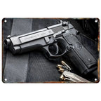 2D Metal Decor Exquisitely Designed Pisto Embodying Military Sophistication, T