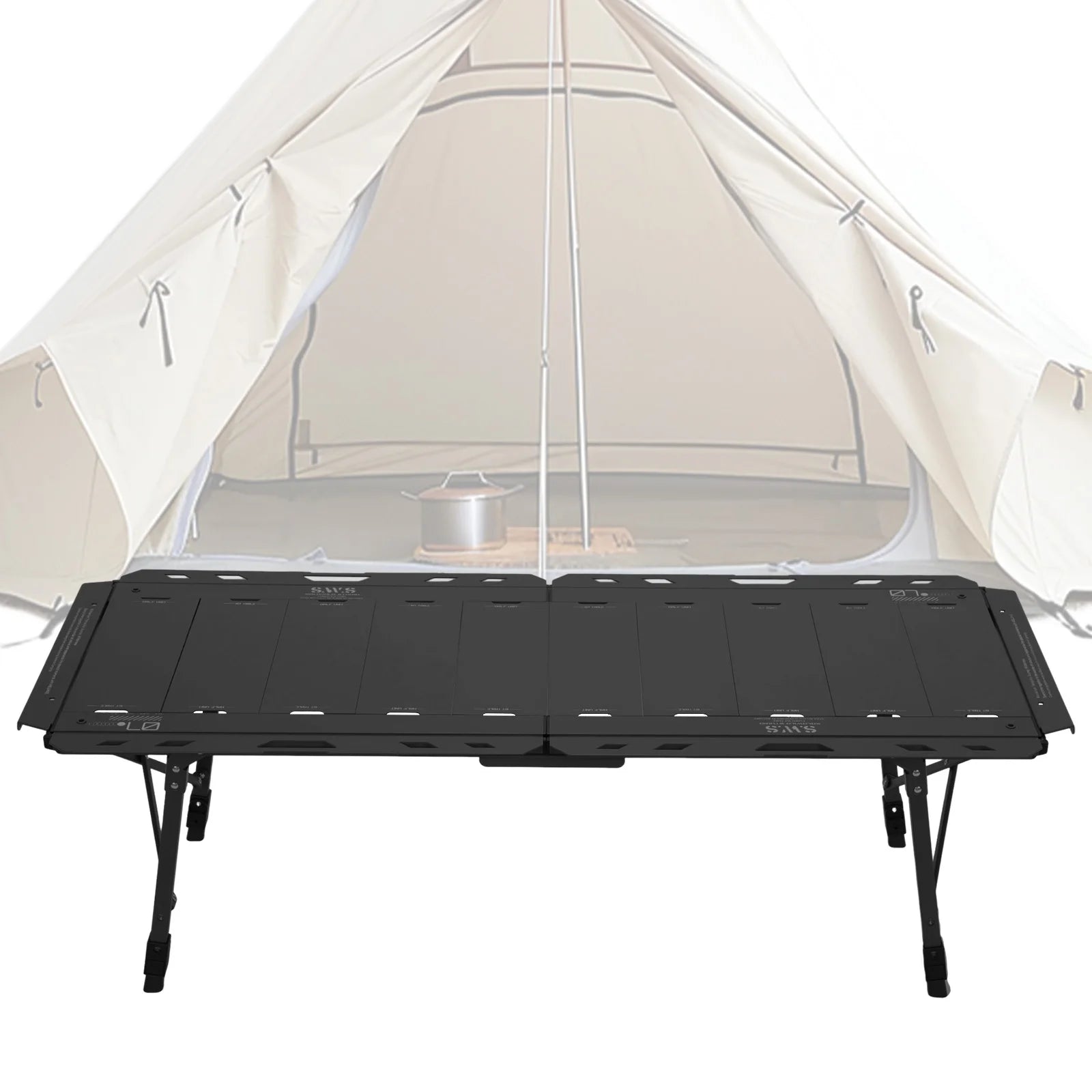Foldable IGT Camping Table 120KG Load Capacity with Adjustable Height Leg with Carry Bag