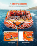 Towable Tube For Boating, 1-4 Riders Inflatable Boat Tubes And Towables,
