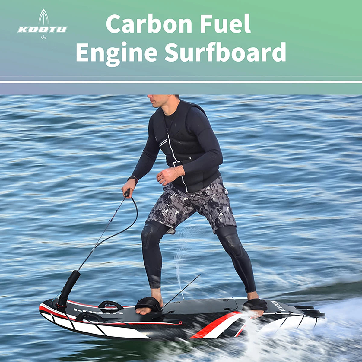 Ships from US Jet Surfboard Carbon Fiber Surfboard Gas-Powered Surfboard with 109cc Engine