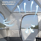 Pop Up  Tent for 10x10ft & 10x20ft, Converts to Camping Shelter, Fits 4-6 Person