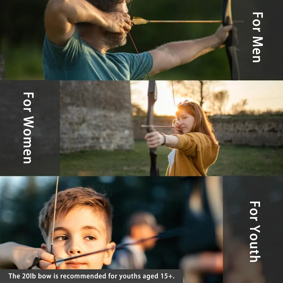 Archery Bow and Arrow Adult - Takedown Recurve Bows Archery Set for Adults