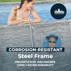 Bestway Power Steel Swim Vista 14’ x 8'2" x 39.5” Above Ground Pool,