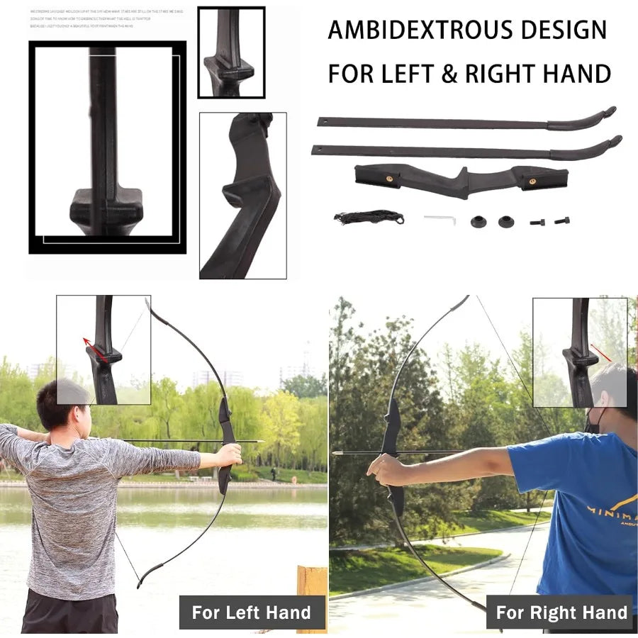 Archery Bow and Arrow Adult - Takedown Recurve Bows Archery Set for Adults