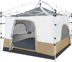 Pop Up  Tent for 10x10ft & 10x20ft, Converts to Camping Shelter, Fits 4-6 Person