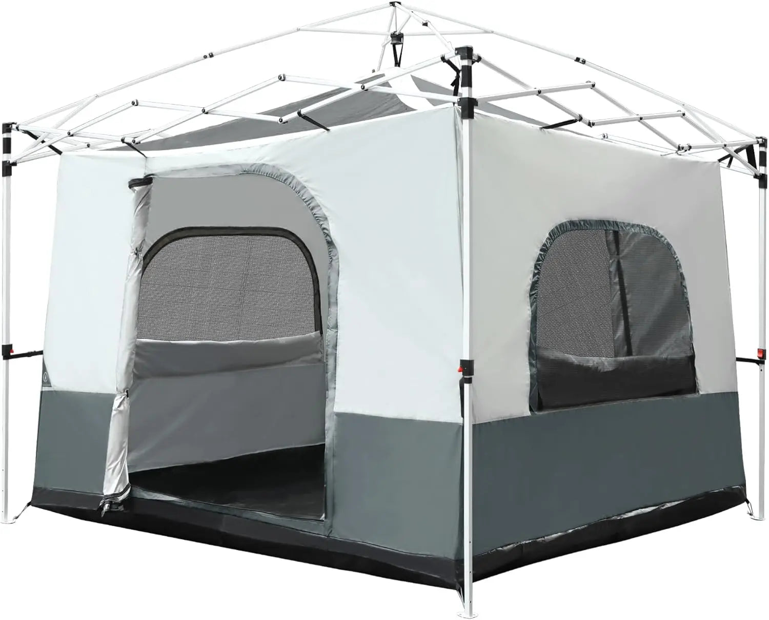 Pop Up  Tent for 10x10ft & 10x20ft, Converts to Camping Shelter, Fits 4-6 Person