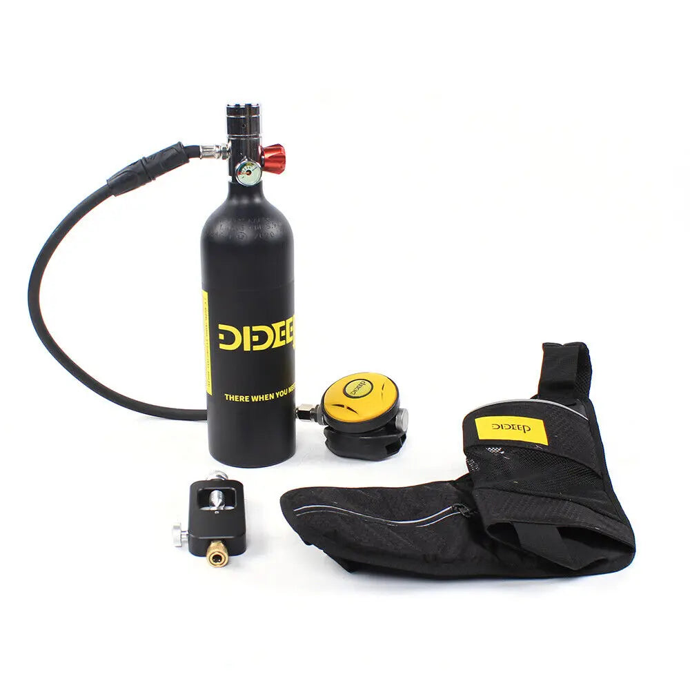 1L Mini Scuba Oxygen Cylinder Diving Air Tank Kit Snorkeling Breathing Equipment