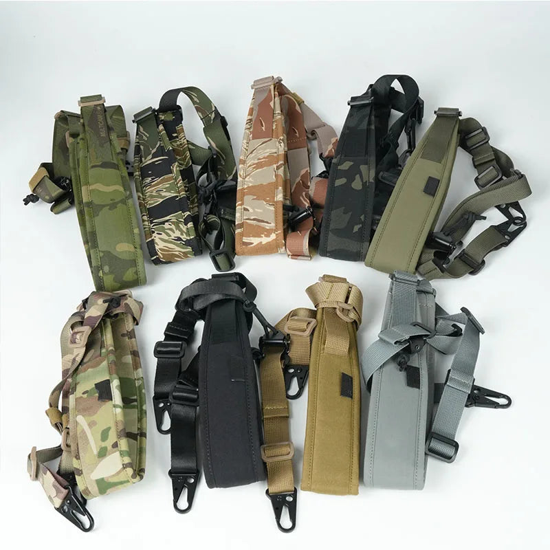 Tactical Dual Point Sling Shoulder Strap  For M4 AK AR15 Rifle Adjustable 100-135CM
