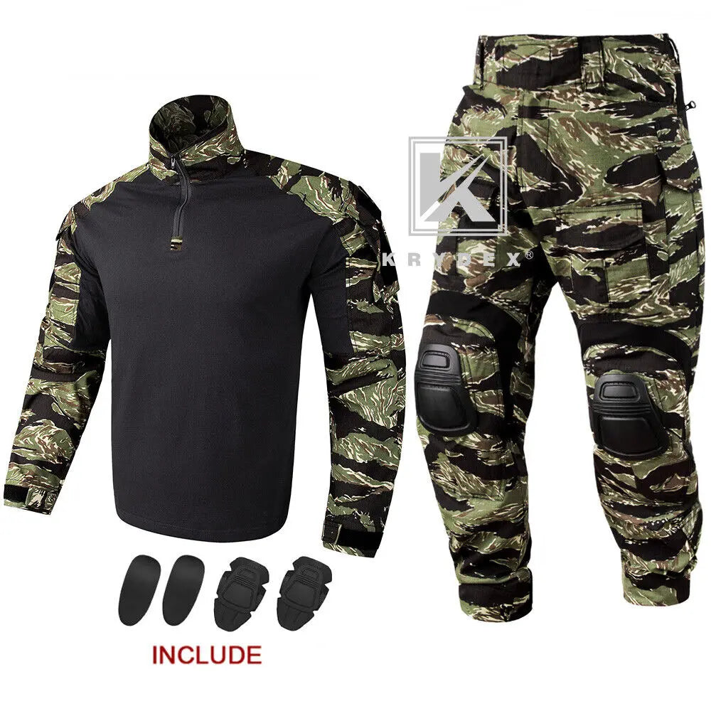 Camouflage Combat Uniform Clothing Hunting Hiking Tactical Shirt & Pants