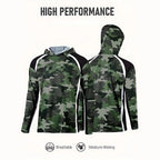 Fishing Shirt Hooded Men Fishing Clothes Outdoor Summer Mask Hoodie