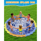 Splash Pad for and kids Dogs 124in Non-Slip Sprinkler Mat