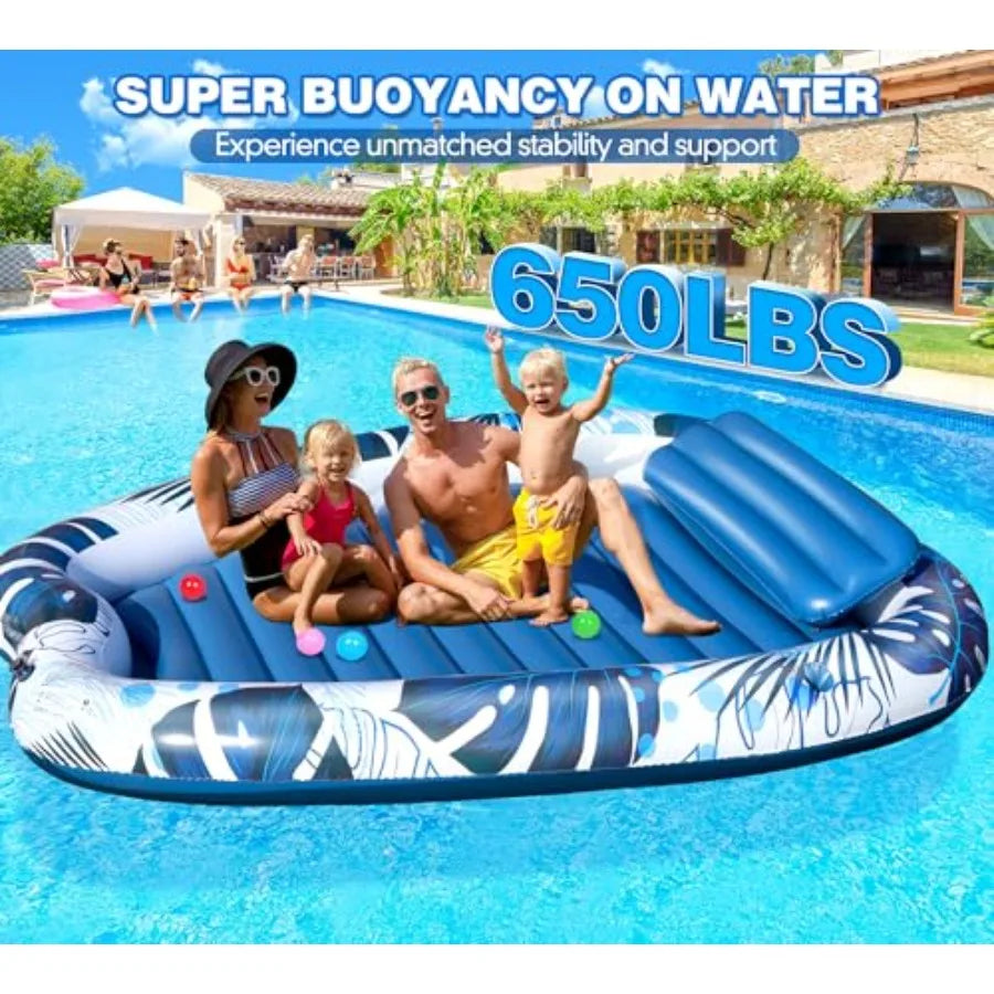 2 Person 90x67Inch Tanning Pool Lounger Float for Adults