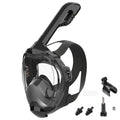 Full Face Snorkel Mask with Latest Dry Top Breathing System Detachable Camera Mount