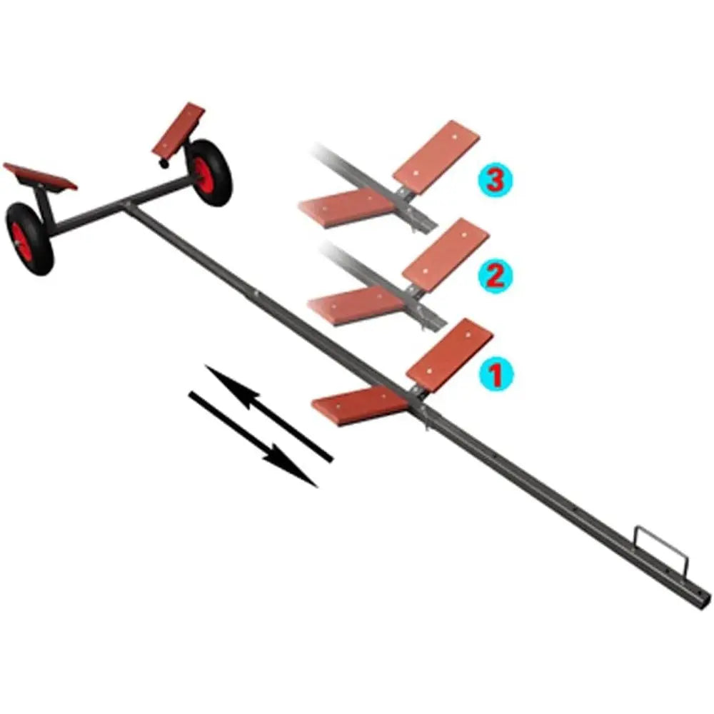 Adjustable Large-Wheel Boat Trailer for Sailing and Motorboats