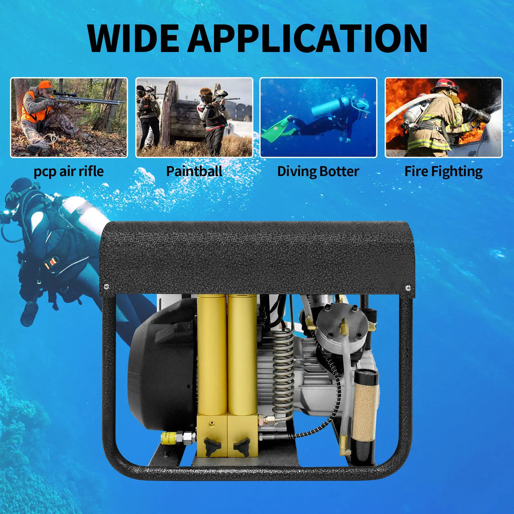 300Bar PCP Air Compressor With Double Filtration Auto-Stop Compressor