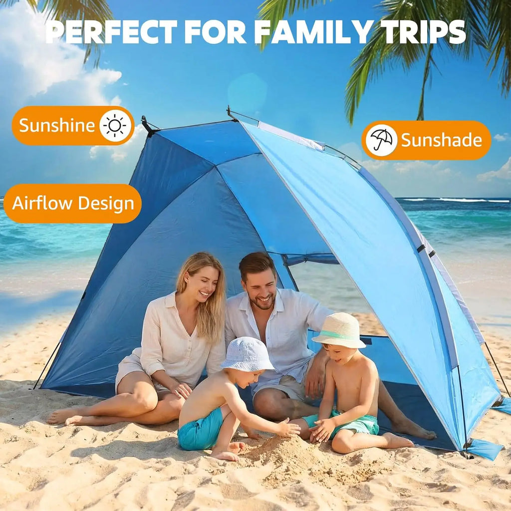 Beach Tent for 1/2/3 Person, Portable Camping Sun Shelter