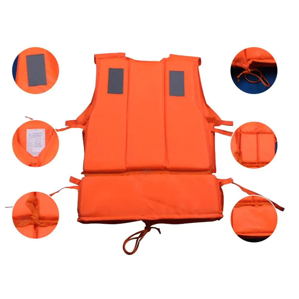Life Jacket Orange Useful Adult Childen Foam Flotation Swimming Life Jacket
