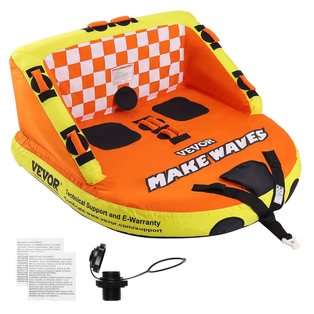 Towable Tube For Boating, 1-2 Riders Inflatable Towable Tubes