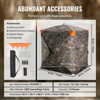 Hunting Blind  270° See Through Ground Blind 1-2 Person for Hunting