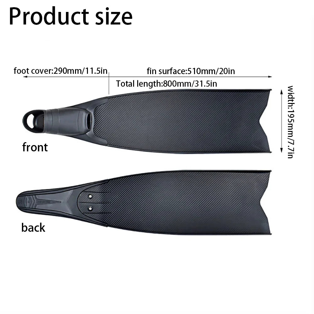 Professional Scuba Diving Long Fins Lightweight Flippers Water Sports Beach Shoes Snorkeling FreeDiving Spearfishing Hunting