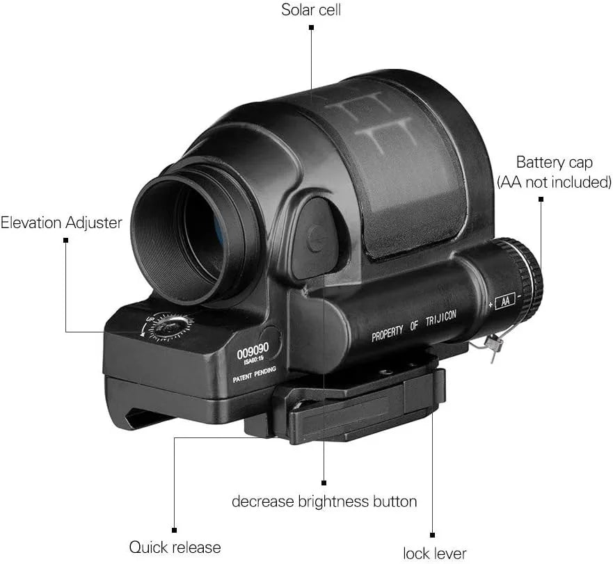 Hunting Reflex Sight Solar Power System Hunting 1X38 Red Dot Sight Scope