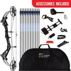 Sanlida Dragon X7 Ready to Hunt Compound Bow Package for Adults Archery Compound Bow and Arrow Set 0-70 Lbs Draw Weight No Bow