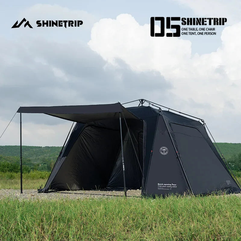 ShineTrip Oversized Dome Tent Quick Setup Tent Waterproof Sunproof Silver Coated Canopy Camping Auto Dome 05 Series Camping Tent