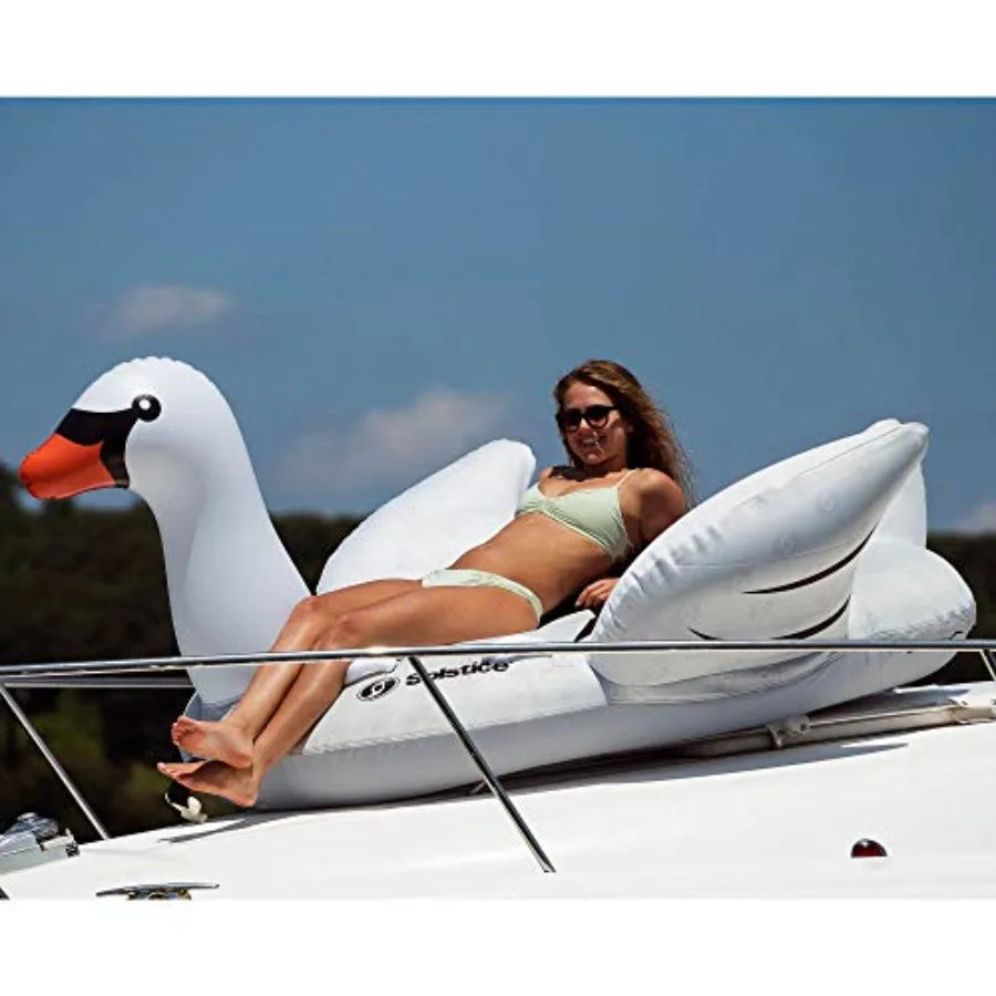 Lay-On Swan Towable Inflatable Raft Fits 1-2 Riders