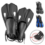 Cool Silicone Short Fins - Professional Scuba Diving & Snorkeling Fins for Adults, I